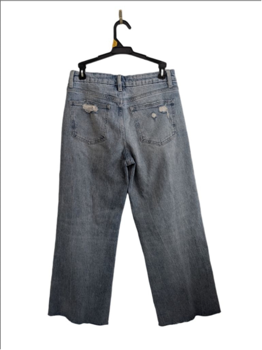 Vervet Distressed Wide Leg Crop Jeans Size 27 Light Wash High Rise Denim - Picture 3 of 9